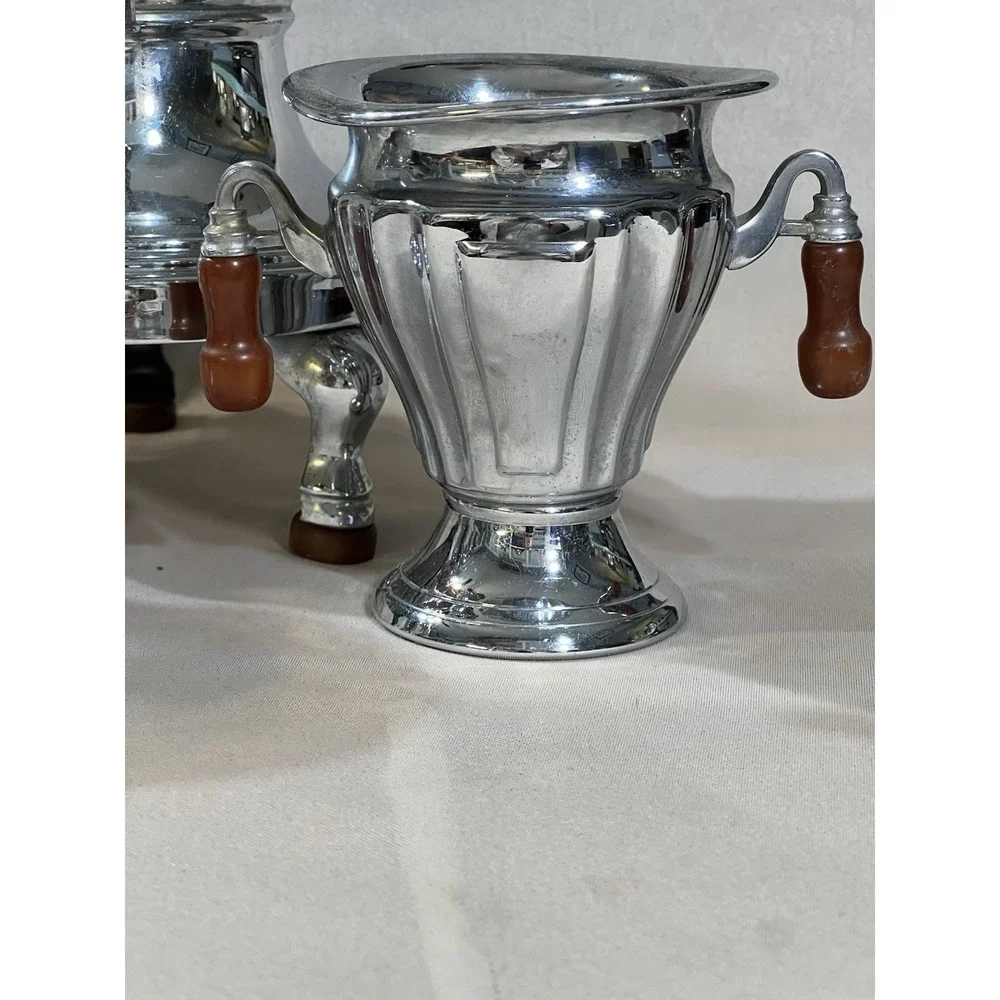 VTG FABERWARE COFFEE ELECTRIC PERCULATOR W/ CREAM & SUGAR‎ BOWLS (2505))
